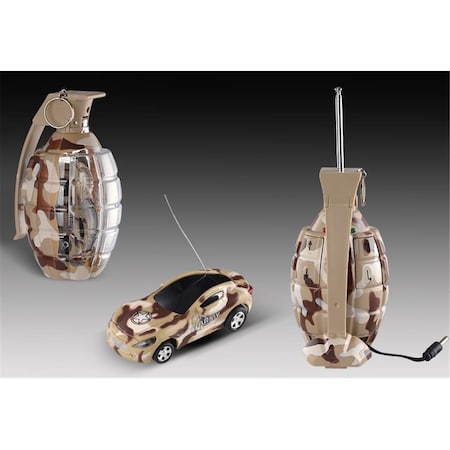 Strategy Agon 3 in. iBot Mini Remote Control Grenade Camouflage Car Brown ST3493792